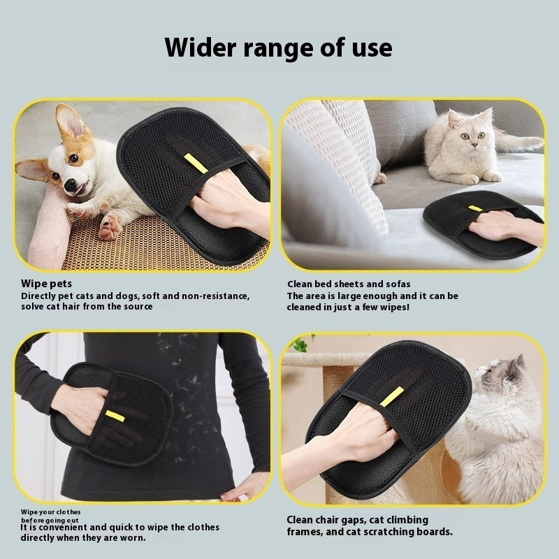 Static Hair Removal Grooming Gloves