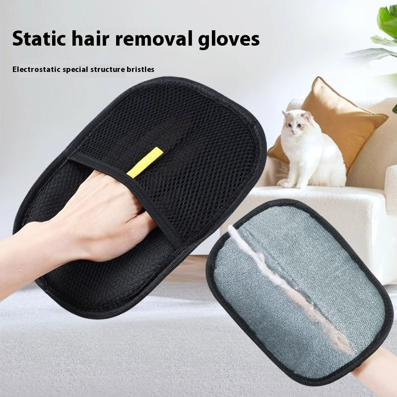 Static Hair Removal Grooming Gloves